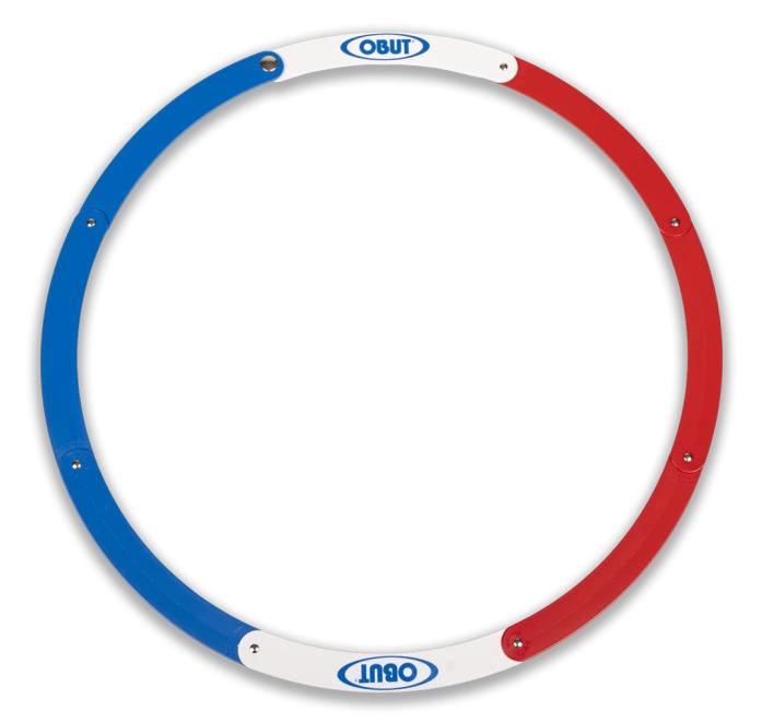 CÍRCULO DOBRÁVEL AZUL, BRANCO, VERMELHO