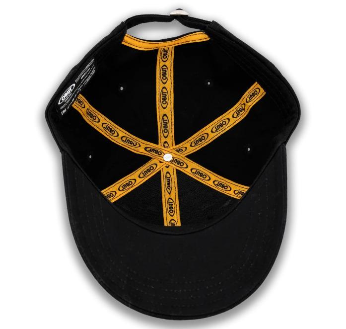 CHAPÉU PRETO LOGO VINTAGE MOUTARDE